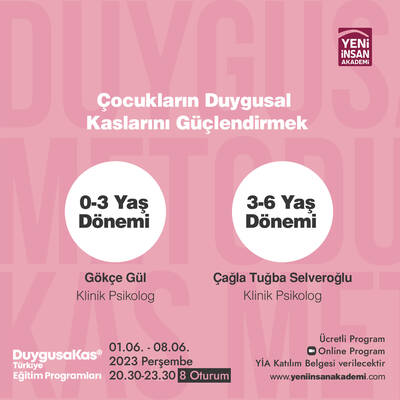 Çocukların Duygusal Kas'larını Güçlendirmek, Duygusal Kas Atölyeleri (8 Oturum)