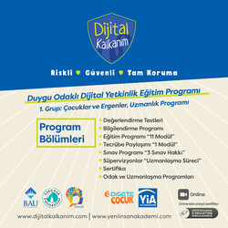 1.Grup: Dijital Kalkanım Duygu Odaklı Dijital Yetkinlik Eğitim Programı- Çocuklar ve Ergenler, Uzmanlık Eğitimi (Ekim 2025'te açılacaktır.) - Thumbnail