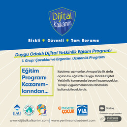 1.Grup: Dijital Kalkanım Duygu Odaklı Dijital Yetkinlik Eğitim Programı- Çocuklar ve Ergenler, Uzmanlık Eğitimi (Ekim 2025'te açılacaktır.) - Thumbnail