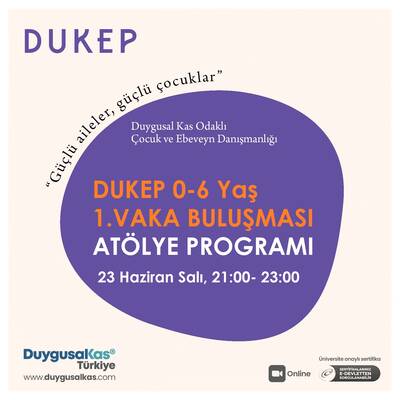 DUKEP Vaka Buluşmaları, 0-6 Yaş (Öfke, Dürtü ve Saldırganlık Problemlerini Çalışmak), Yayın ve Atölye