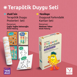 Yeni Aile Çocuk Yayınları - Duki'nin Terapötik Duygu Posterleri Seti + Yenikapı Duygusal Farkındalık Kartları Seti (Kln. Psk. Çağla Tuğba Selveroğlu) 