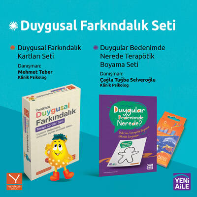 Duygusal Farkındalık Terapi Kartları Seti + Duygular Bedenimde Nerede? 