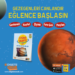 GEZEGENLER CANLANIYOR KUTULU SET (Canlanan Kitap + Ahşap Canlanan Ahşap Yapboz SATÜRN 4D+ AR Mobil Uygulama) - Thumbnail
