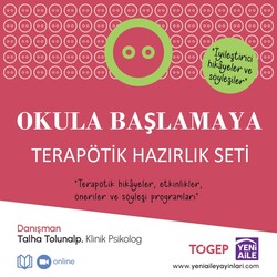 Yeni Aile Çocuk Yayınları - Okula Başlamaya Terapötik Hazırlık Seti (Terapötik Hikaye, Etkinlik, Söyleşi) Danışman: Talha Tolunalp, Klinik Psikolog- Hazırlık Aşamasında