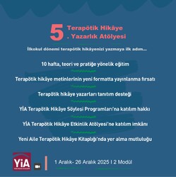 Terapötik Hikâye İlkokul Dönemi Yazarlık Atölye Programı “Terapötik hikâyenizi yazmaya ilk adım…” (1 Aralıkta başlıyoruz) 25 Ekim'de ön başvurular başlıyor. - Thumbnail