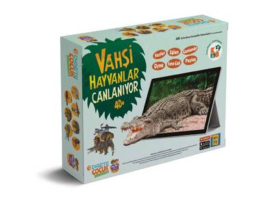 Vahşi Hayvanlar Canlanıyor 4D+ Kitap (7 Dinozor+ Canlanan Kitap + AR Mobil Uygulama)