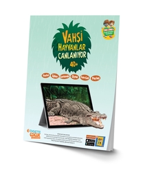VAHŞİ HAYVANLAR CANLANIYOR (Canlanan Kitap + Ahşap Canlanan Ahşap Yapboz TİMSAH 4D+ AR Mobil Uygulama) - Thumbnail
