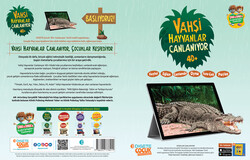 VAHŞİ HAYVANLAR CANLANIYOR (Canlanan Kitap + Ahşap Canlanan Ahşap Yapboz TİMSAH 4D+ AR Mobil Uygulama) - Thumbnail