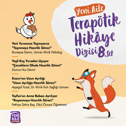Yeni Aile Terapötik Hikaye Dizisi 8. Set “Uzun ayrılık, Boşanma, Taşınma, Okula hazırlık” (Danışman: Kln. Psk. Talha Tolunalp) - Thumbnail